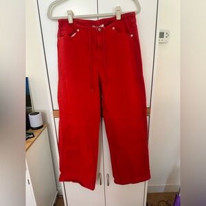 GAP Bold Red Mid Rise Pants